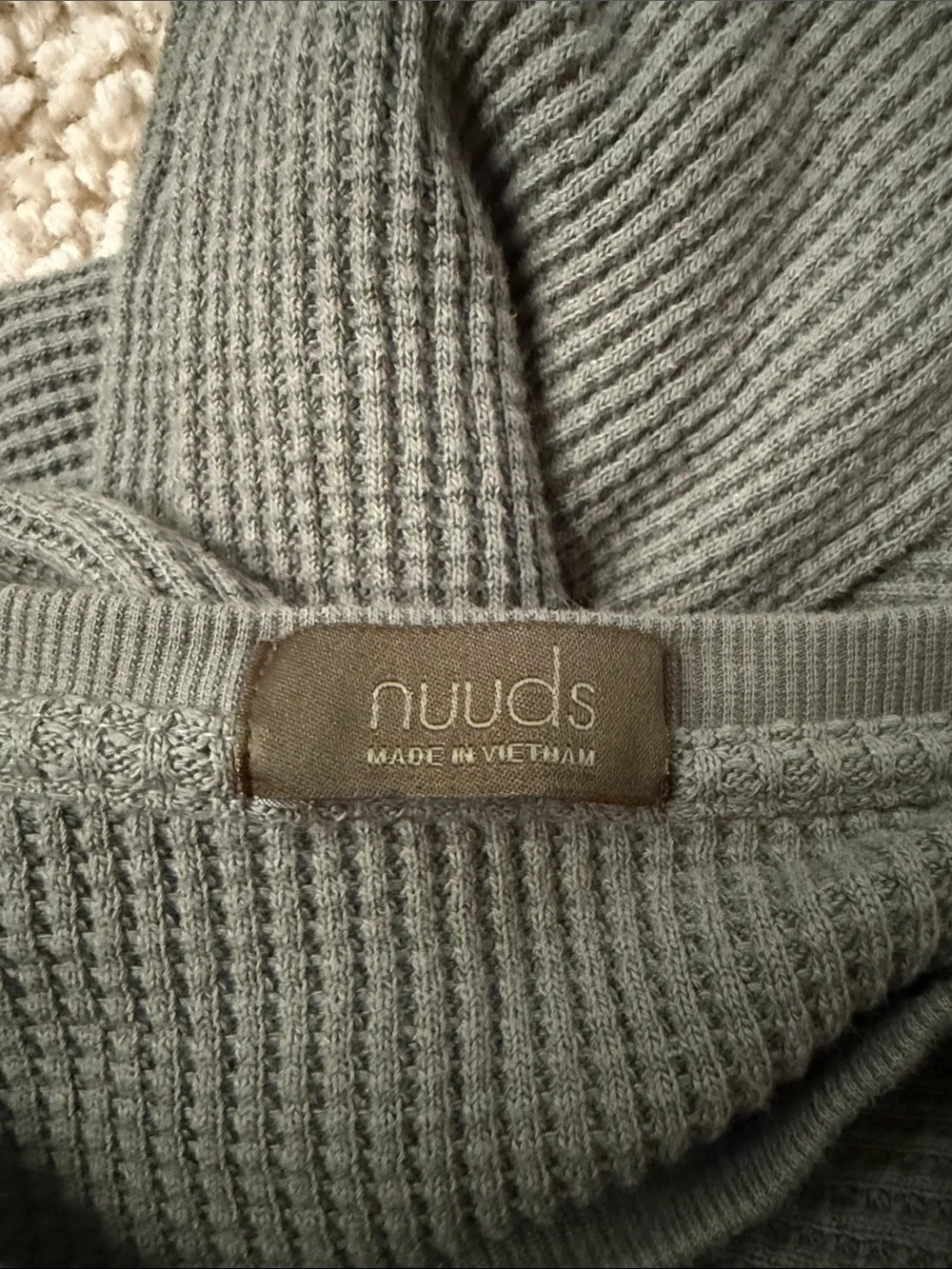 nuuds Olive Green Waffle Knit Jogger set - Picture 2 of 3